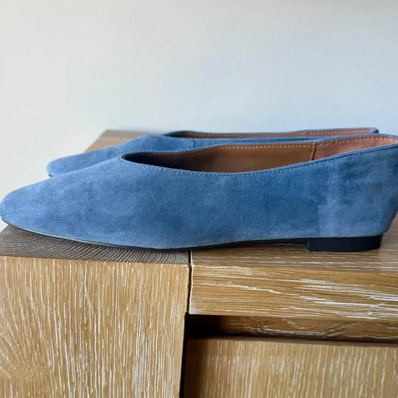 NWT! MADEWELL Women’s The Mylie Ballet Flat in Basalt Blue Suede Size 9.5 no box - Picture 11 of 15